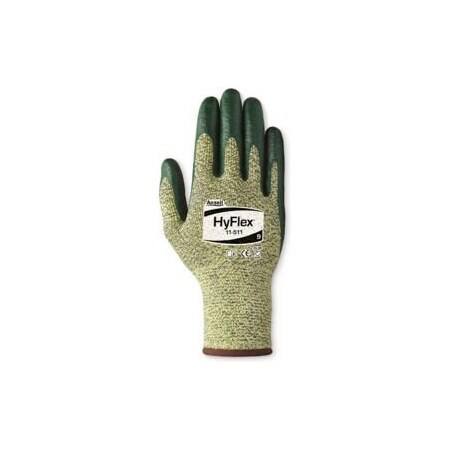 Ansell HyFlex Cut Resistant Gloves, Ansell 11511, Green Nitrile Palm Coat, Size 7, 1 Pair 205750